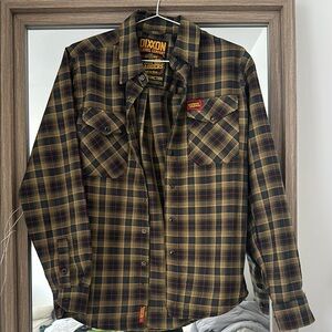 DIXXON Plaid Flannel Shirt in Yellow and Black